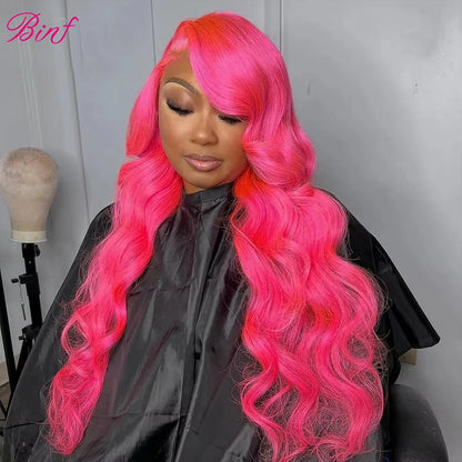 Hot Pink Colored Body Wave Bundles