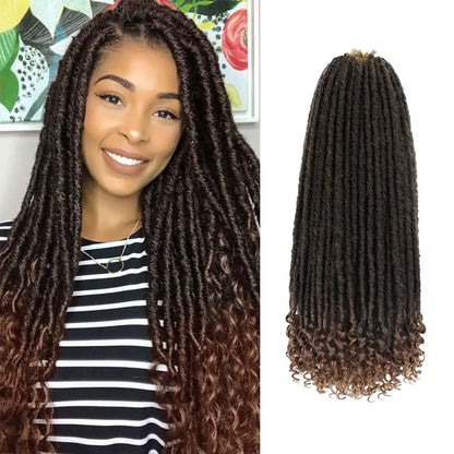 Goddess Locs Crochet Hair 16/20 Inch Straight Faux Locs