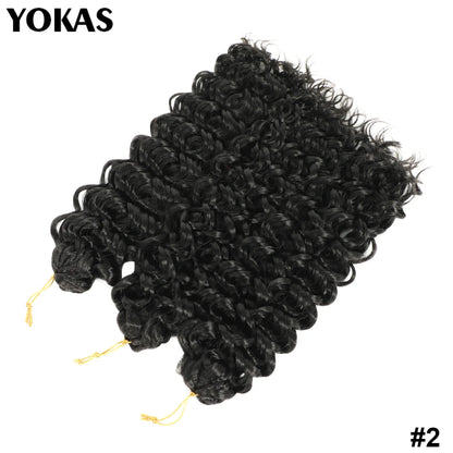 GOGO Curl Synthetic Crochet Hair Extensions For Female 14 18 22 Inch Faux Locs Afro Curl Braiding Hair Strands For African Women
