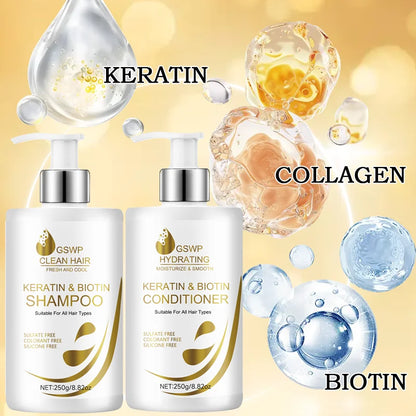 GSWP Keratin Biotin Shampoo Conditioner Set