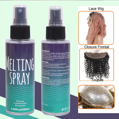 Affortable Melting Spray For Lace Front Wigs Long Lasting Hold Wig Glue Spray Edges Control Lace Melt Spray Secure Wig Spray