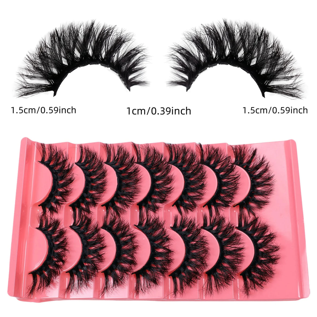 7 pairs of three-dimensional eyelashes from Europe and America perform thick internet celebrity makeup 3D sunflower simulation