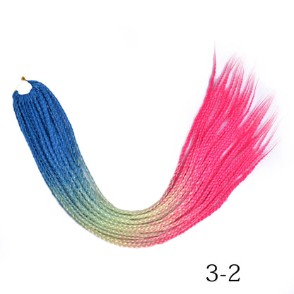 Synthetic Box Braids Hair Colored Crochet Hair 24"