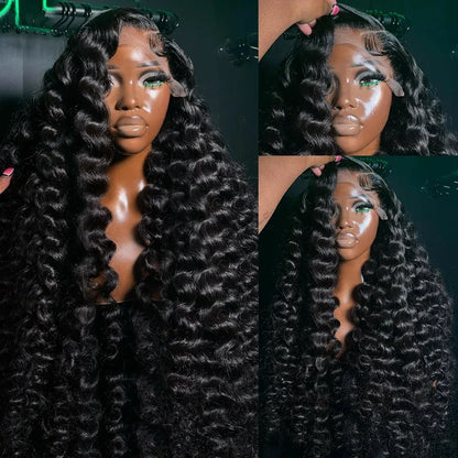 40 42 Inch Loose Wave 13x6 HD Lace Frontal Wig Human Hair Brazilian Loose Deep Waves Curly Wigs Lace Front