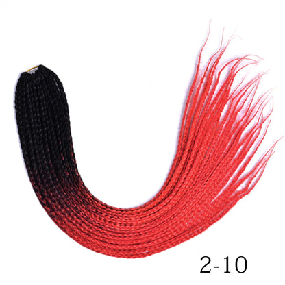 Synthetic Box Braids Hair Colored Crochet Hair 24"