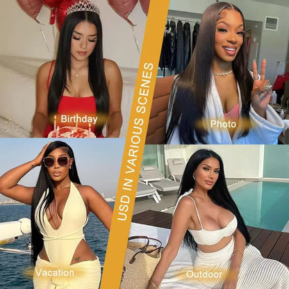 13x6 Wear go Glueless Wig Full Lace Frontal Wigs with Drawstring Effortless Install Ear to Ear Straight Pre everything for women
