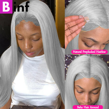 Grey Color Bundles With Closure