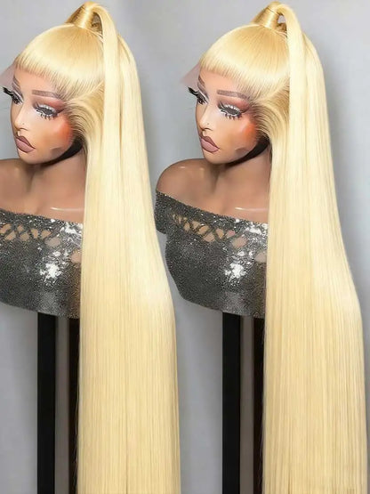 613 Blond Straight Human Hair Wigs 13x4 13x6 HD Lace Frontal Wigs Remy