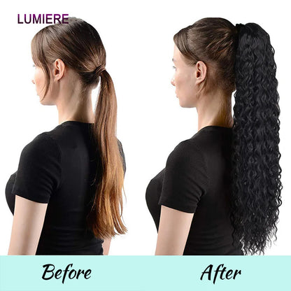 Afro Kinky Deep Water Curly Wave Ponytail