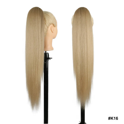 Julilanna Synthetic Kanekalon Futura Fiber Body Ocean Curly Brazilian Straight Water Wave Hair Extensions Synthetic Ponytail