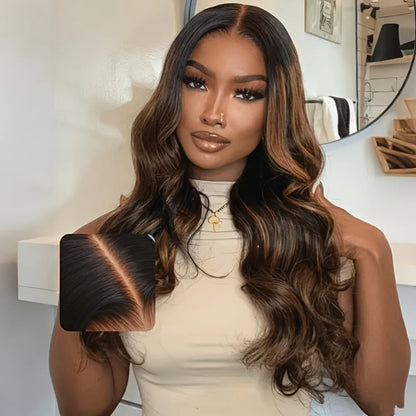 250 Density P1B30 Highlight Ombre Human Hair Wig