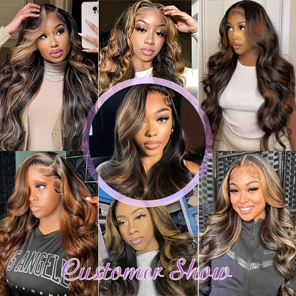 250 Density P1B30 Highlight Ombre Human Hair Wig
