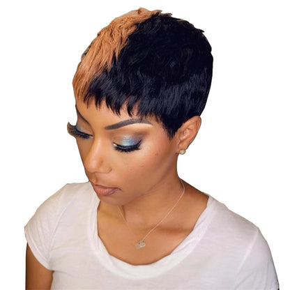 Short Bob Wig Human Hair Wigs Pixie Cut