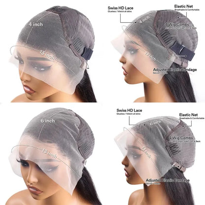 Bob Wig Human Hair Short Body Wave 13X6 Hd Lace Front Wig Glueless 250 Density Pre Plucked Natural Black 5X5 Hd Lace Closure Wig