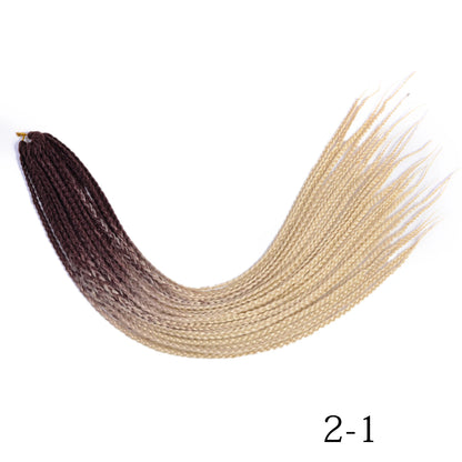 Synthetic Box Braids Hair Colored Crochet Hair 24"