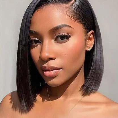 Wear And Go 4x4/5x5 HD Transparent Lace Human Hair Wigs Short Bob Straight Glueless Wig Human Hair 13×4/13×6 HD Lace Frontal Wig