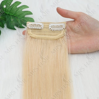 MRS HAIR Clip in Extentions Human Hair Machine Remy Clip ins Add Top/Side Volume For Short Hair 10-30cm  Hairpiece