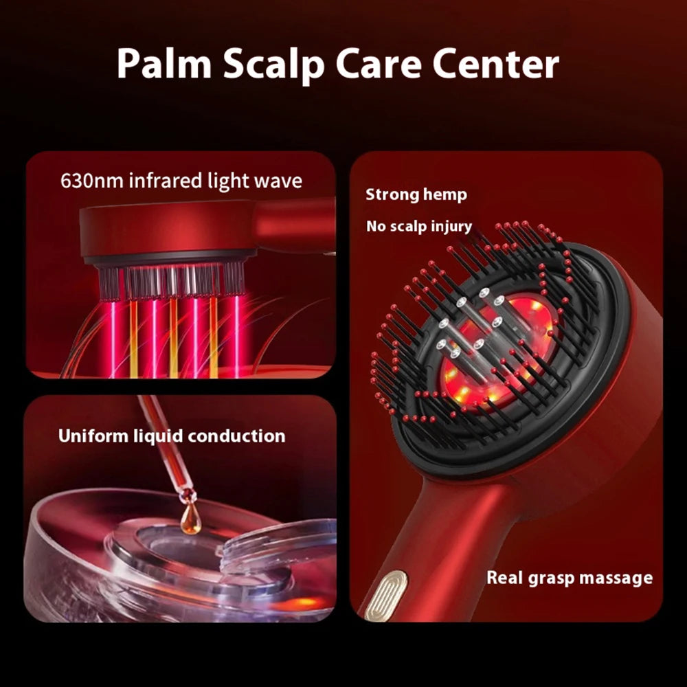 Hair Oil Applicator Electric Massage Comb 3 Modes Hair Massage Brush for Hair Follicles On The Head Essence Oil Applicator Tools
