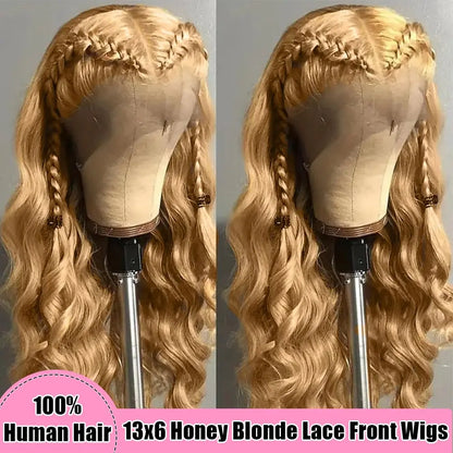 34 36inch 27 Honey Blonde Body Wave Wig