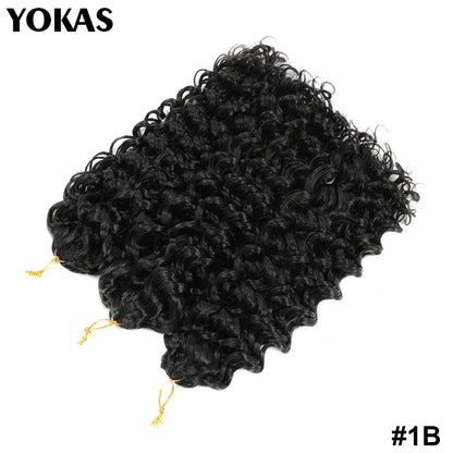 GOGO Curl Synthetic Crochet Hair Extensions For Female 14 18 22 Inch Faux Locs Afro Curl Braiding Hair Strands For African Women