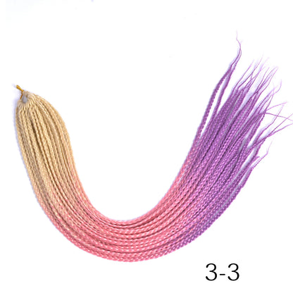 Synthetic Box Braids Hair Colored Crochet Hair 24"