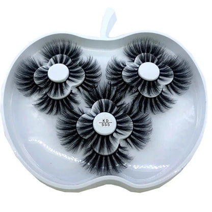 9 pairs of 8-25mm 3D mink eyelashes