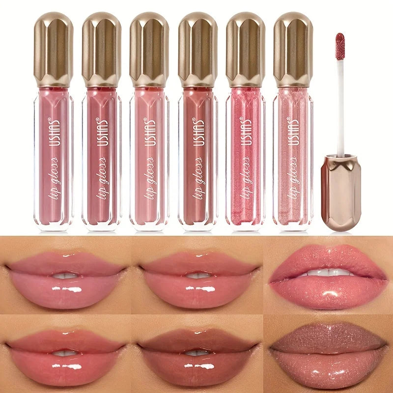 5-Color Jelly Lipsticks, Temperature Color Changing Crystal Flower Lip Gloss, Long Lasting Nourishing Hydrating Rosehip Oil Lips