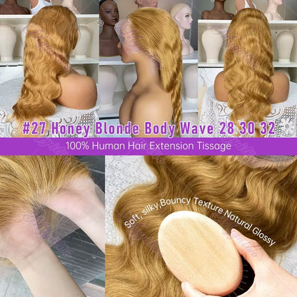 30 36 Inch Honey Blonde Wig Human Hair