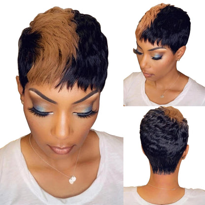 Short Bob Wig Human Hair Wigs Pixie Cut