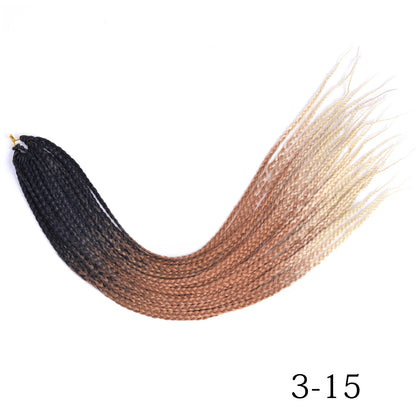 Synthetic Box Braids Hair Colored Crochet Hair 24"