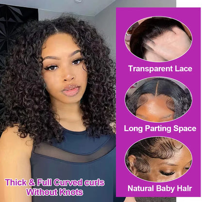 Short Bob Deep Water Wave 13x6 Hd Lace Frontal