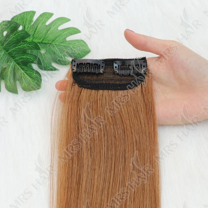 MRS HAIR Clip in Extentions Human Hair Machine Remy Clip ins Add Top/Side Volume For Short Hair 10-30cm  Hairpiece
