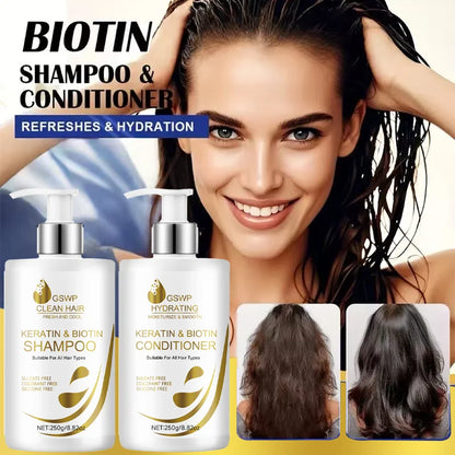 GSWP Keratin Biotin Shampoo Conditioner Set