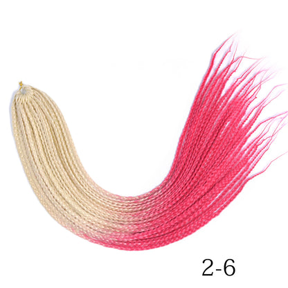 Synthetic Box Braids Hair Colored Crochet Hair 24"