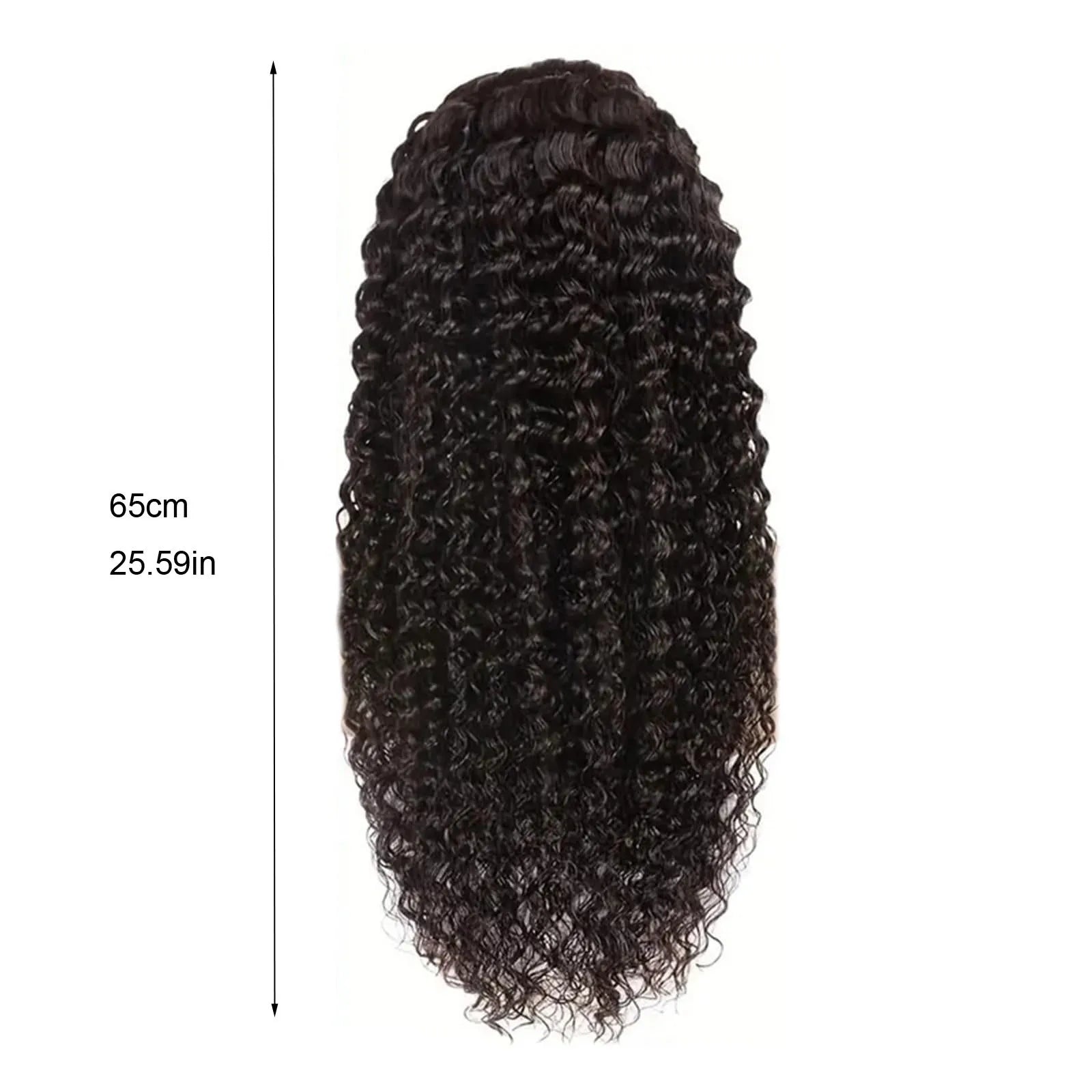 Black Curly Hair Wigs, Lace Front Wigs Human Hair Synthetic Long Black Curly Hair Natural Wig Heat Resistant Fiber Natural Hair