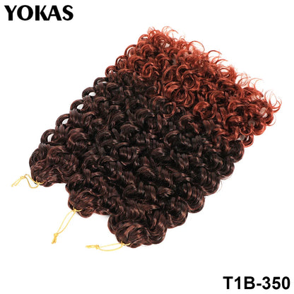 GOGO Curl Synthetic Crochet Hair Extensions For Female 14 18 22 Inch Faux Locs Afro Curl Braiding Hair Strands For African Women