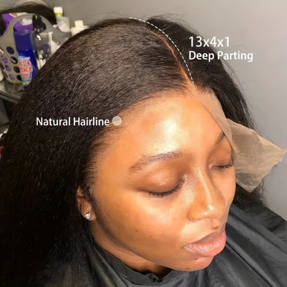 360 Full Lace Wig Kinky Straight Human Hair Wigs Pre Plucked Hd Lace Front Wig 250 Density Black Brazilian Wigs Original 30 Inch