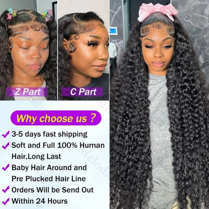 Glueless Curly Deep Wave Human Hair