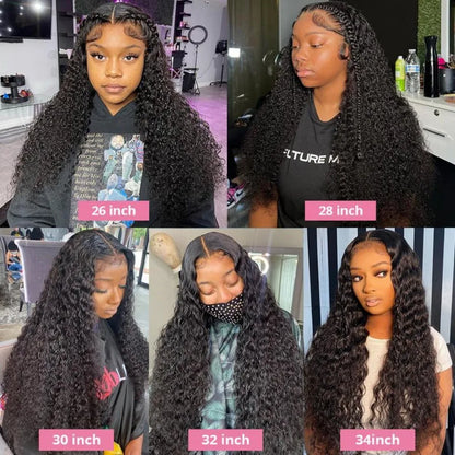 Deep Wave Human Hair Wigs 5X5 Hd Lace Closure Wig Wear And Go Glueless Curly Lace Front Wig Brazilian Wigs Original Pre Plucked