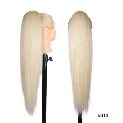 Julilanna Synthetic Kanekalon Futura Fiber Body Ocean Curly Brazilian Straight Water Wave Hair Extensions Synthetic Ponytail