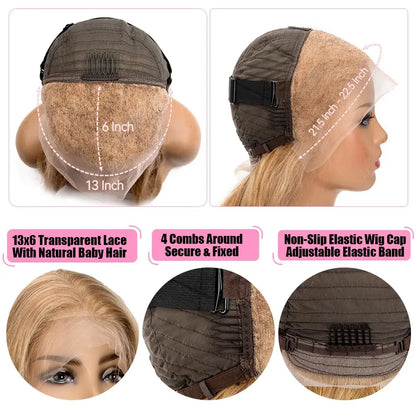 34 36inch 27 Honey Blonde Body Wave Wig