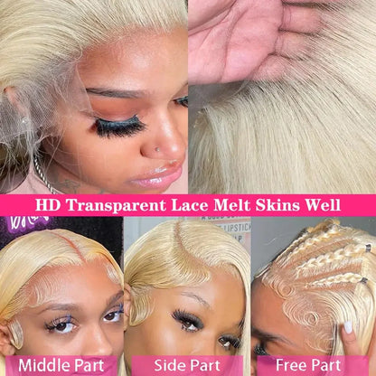 30 40 Inch 13x6 Lace Frontal Wig 613 Blonde Body Wave 13x4 Lace Front Wig Pre plucked Brazilian Human Hair Wigs 200 Density