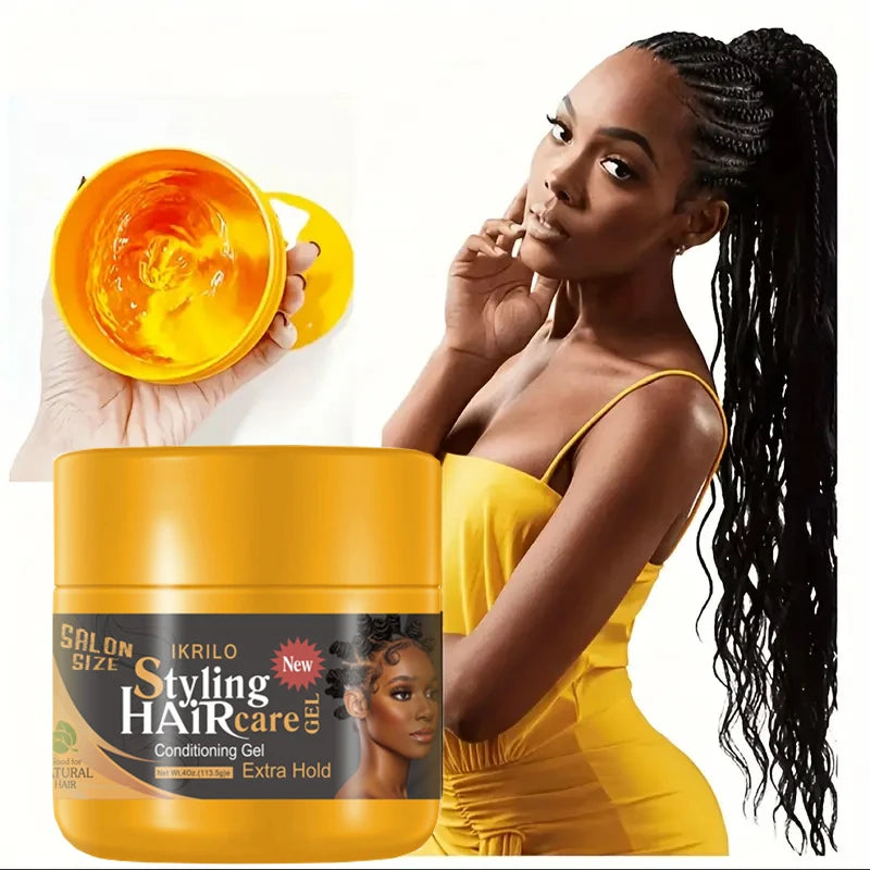 Hair Styling Gel-Strong Hold Hair Gel for Men,Women, 24H Non-Sticky, No Flake, Extreme Shine, Styling Fragmented Hair, Braid gel