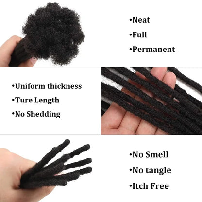 Handmade Dreadlocks 10strands 8" Locs Hip-Hop Style