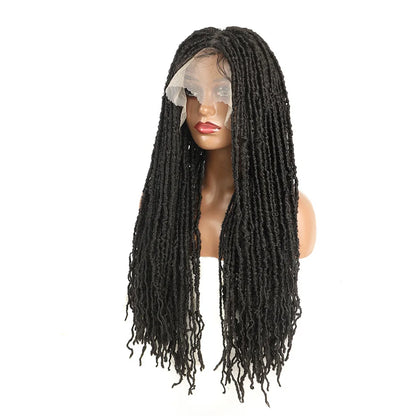 Synthetic Faux Locs Wig Full Lace Dreadlock Wig with Baby Hair Long Twist Dreads Wig Knotless New Locks Wigs Black