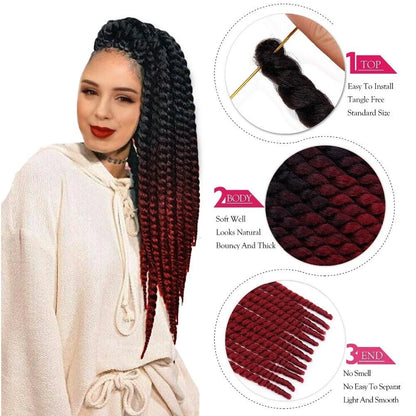 22 inch 120g Senegalese Twist Hair Jumbo