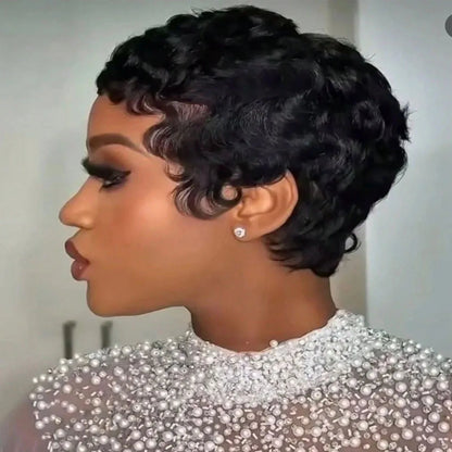 Short Pixie Cut Wigs Human Hair
