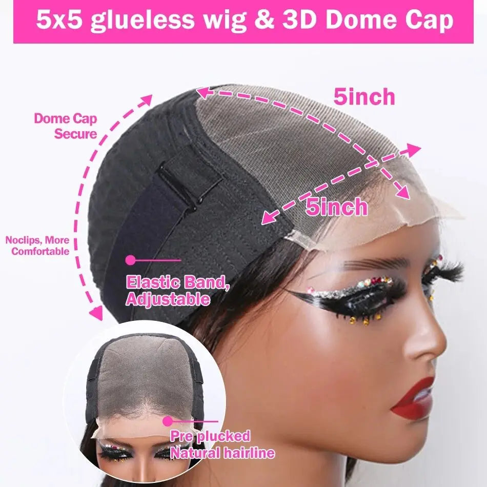 Deep Wave 250% 13x6 HD Transparent Lace Front Wig human hair Brazilian Loose Curly Water Wave 5x5 Glueless Wigs For Women