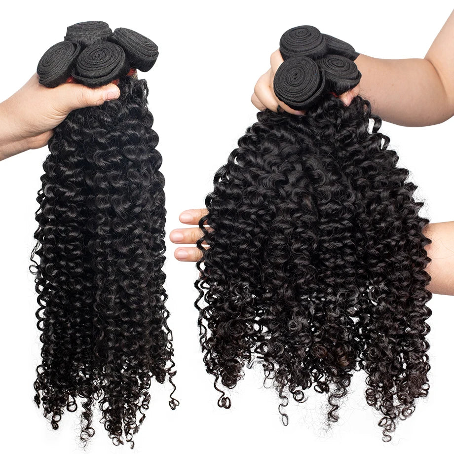 Deep Wave Curly Human Hair Bundles Burmese Curly Hair Bundles Water Wave Unprocessed Raw Hair Extensions 1 3 4 Bundles Pieces