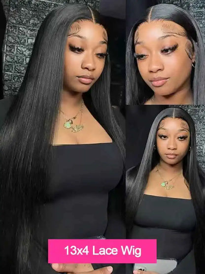 40 42 Inch Bone Straight Human Hair Wig Glueless